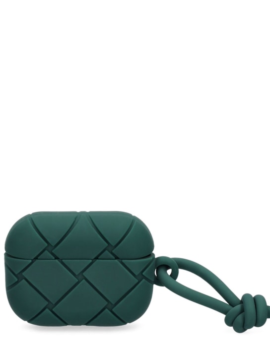 Bottega Veneta: Airpods Pro rubber case - Emerald - men_0 | Luisa Via Roma