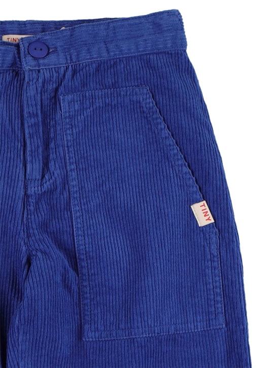 Tiny Cottons: Pantaloni in cotone millerighe - Blu - kids-boys_1 | Luisa Via Roma