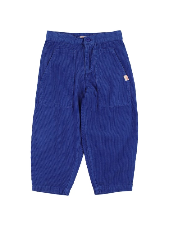 Tiny Cottons: Pantaloni in cotone millerighe - Blu - kids-boys_0 | Luisa Via Roma