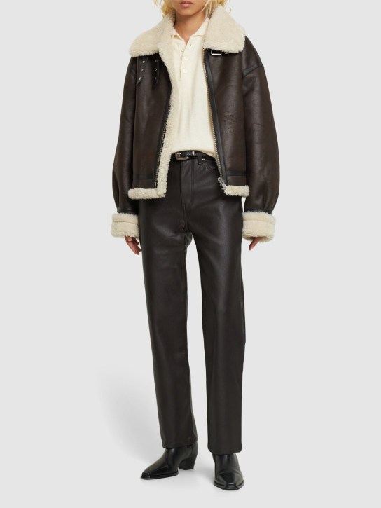 Dunst: Giacca unisex loose fit in shearling - Marrone - women_1 | Luisa Via Roma