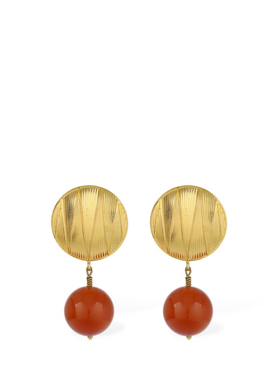 Destree: Boucles d'oreilles avec pierres Sonia - Or/Orange - women_0 | Luisa Via Roma
