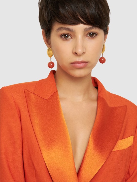 Destree: Boucles d'oreilles avec pierres Sonia - Or/Orange - women_1 | Luisa Via Roma