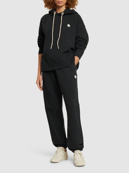 Moncler Genius: Moncler x Palm Angels棉质运动裤 - 黑色 - women_1 | Luisa Via Roma