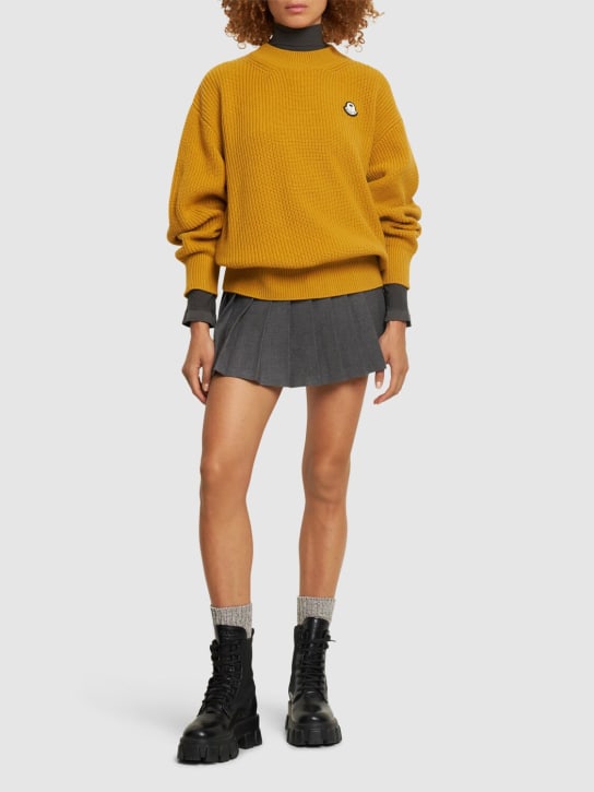 Moncler Genius: Moncler x Palm Angels wool sweater - Yellow - women_1 | Luisa Via Roma