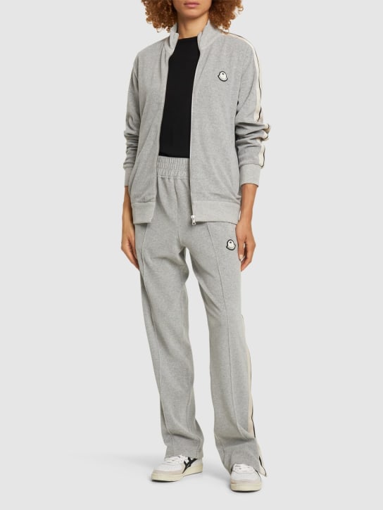 Moncler Genius: Moncler x Palm Angels jersey sweatpants - Grey - women_1 | Luisa Via Roma