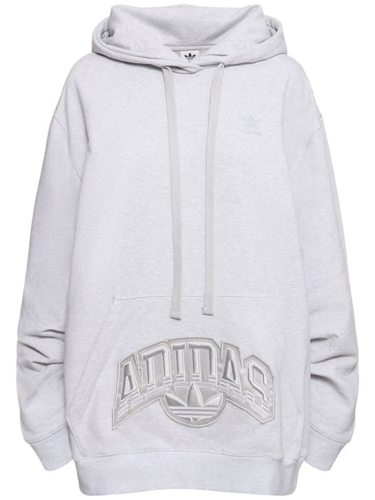 adidas Originals: Oversize hoodie - Grey - women_0 | Luisa Via Roma