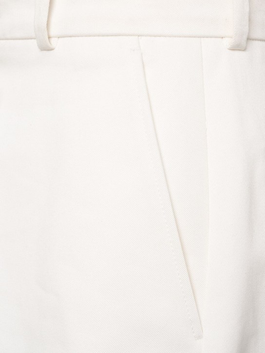 Alexander McQueen: Baggy cotton shorts - Ivory - men_1 | Luisa Via Roma