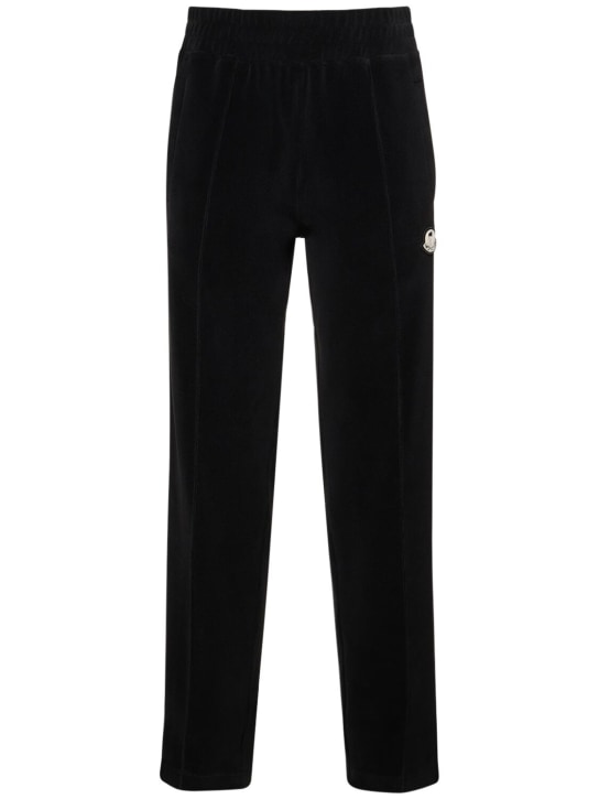 Moncler Genius: Moncler x Palm Angels jersey sweatpants - Black - women_0 | Luisa Via Roma