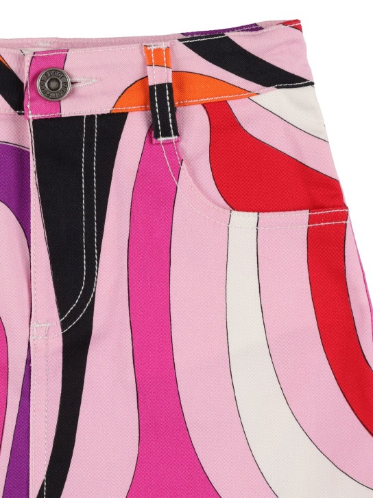 Pucci: Printed cotton gabardine skirt - Fuchsia - kids-girls_1 | Luisa Via Roma