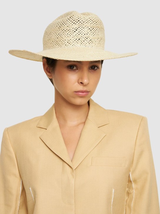 Janessa Leone: Aiden western fedora hat - Natural - women_1 | Luisa Via Roma