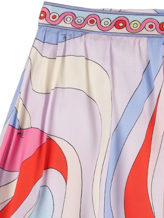 Pucci: Printed viscose midi skirt - Ivory/Multi - kids-girls_1 | Luisa Via Roma