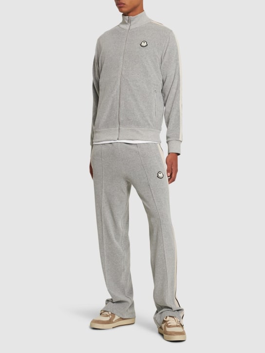Moncler Genius: Moncler x Palm Angels zip-up sweatshirt - Grey - men_1 | Luisa Via Roma