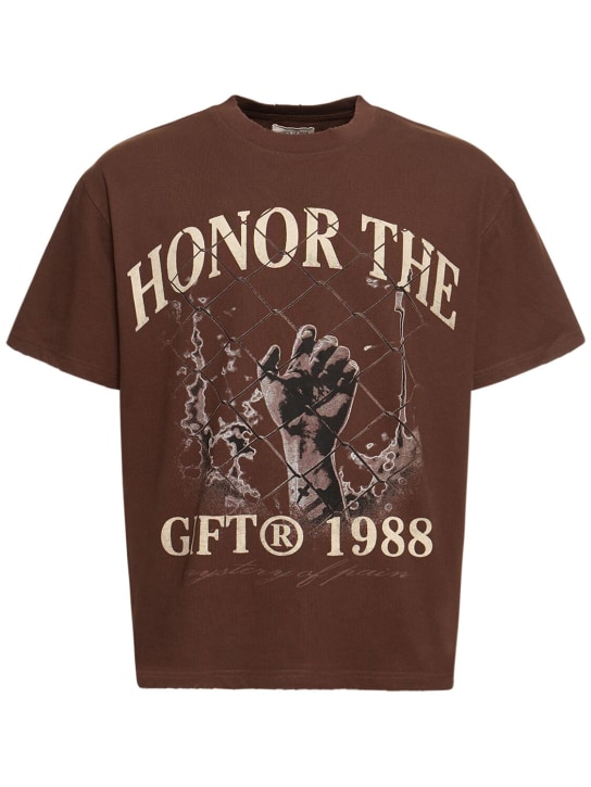 Honor the Gift: Mystery Of Pain t-shirt - 브라운 - men_0 | Luisa Via Roma