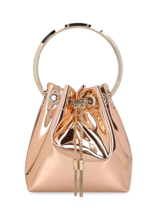 Jimmy Choo: Bon Bon mirror effect top handle bag - Ballet Pink - women_0 | Luisa Via Roma
