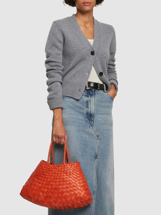 Dragon Diffusion: Small Santa Croce leather shoulder bag - Orange - women_1 | Luisa Via Roma