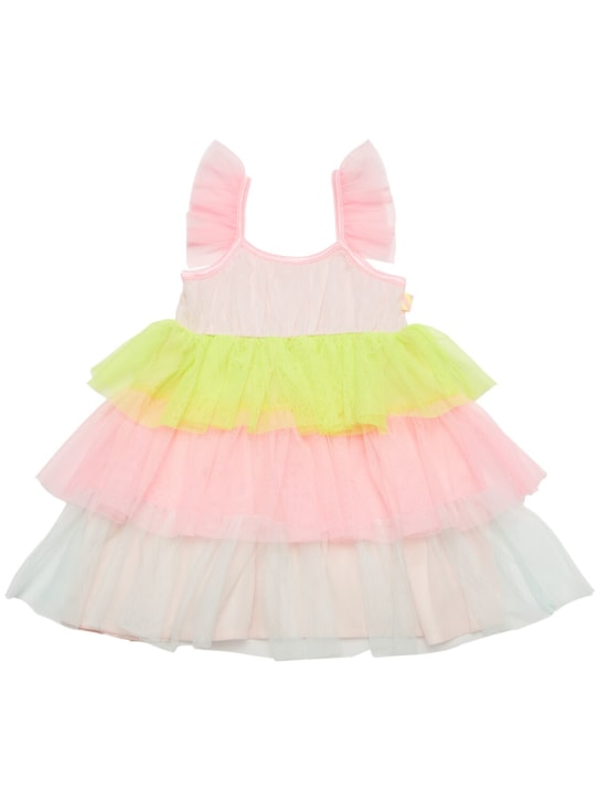 Billieblush: Color block tech dress & diaper cover - Multicolor - kids-girls_1 | Luisa Via Roma
