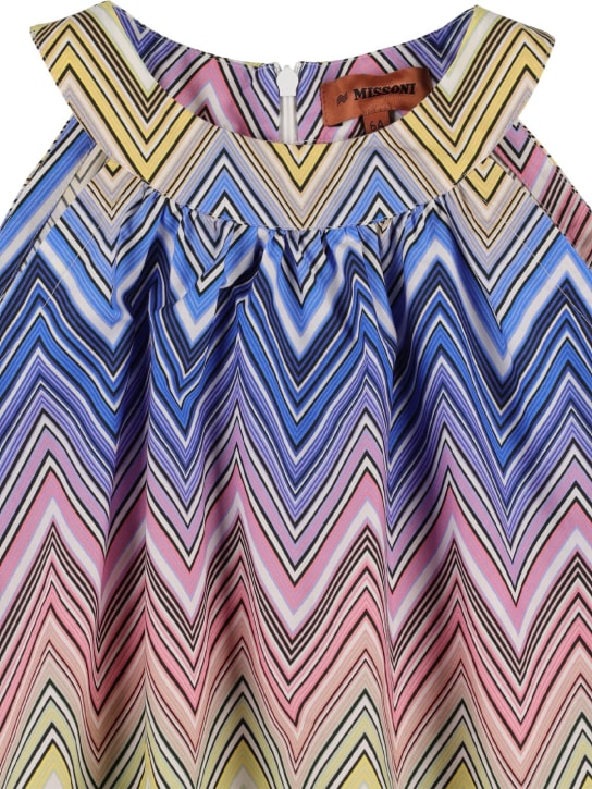 Missoni: Cotton poplin jacquard dress - Multicolor - kids-girls_1 | Luisa Via Roma