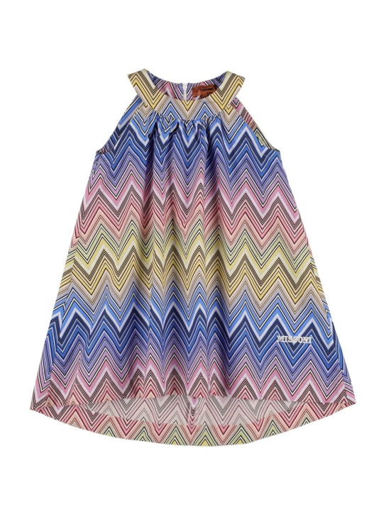 Missoni: Cotton poplin jacquard dress - Multicolor - kids-girls_0 | Luisa Via Roma