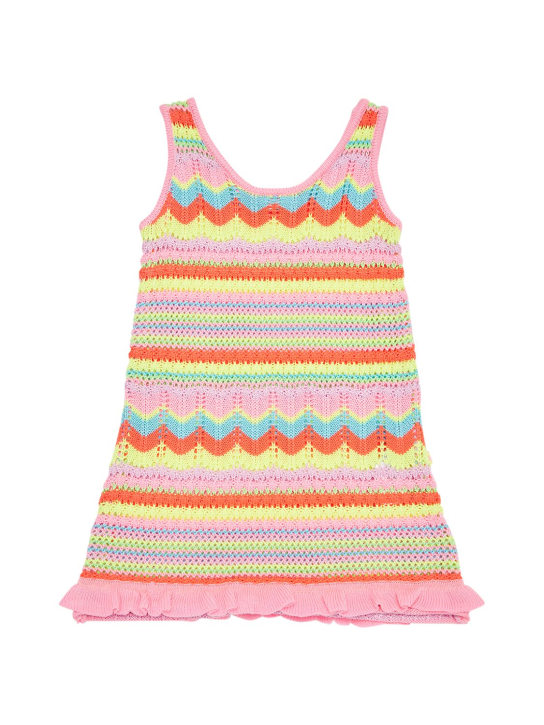 Billieblush: Crocheted tech tank dress - Pink/Multi - kids-girls_0 | Luisa Via Roma