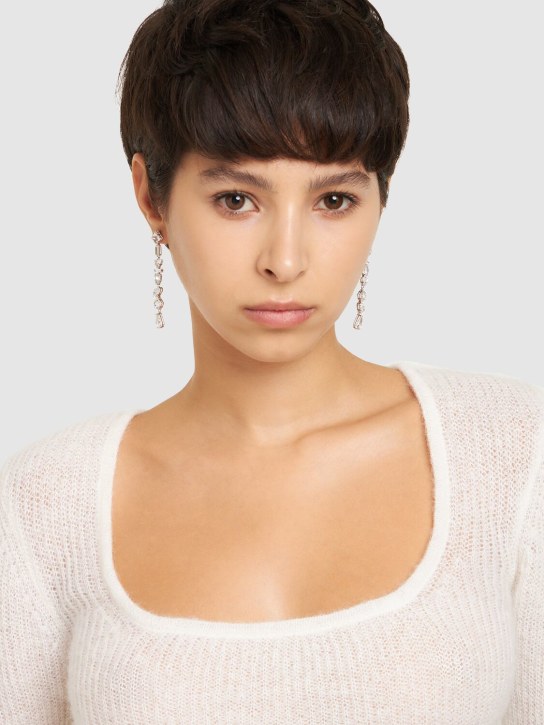 SWAROVSKI: Mesmera Swarovski pendant earrings - Silver - women_1 | Luisa Via Roma