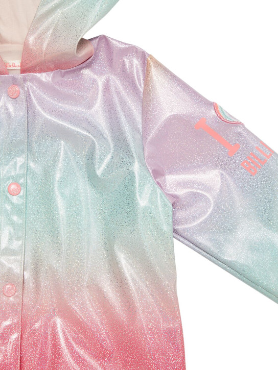 Billieblush: Glittered printed nylon raincoat - Multicolor - kids-girls_1 | Luisa Via Roma