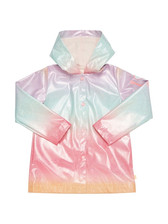 Billieblush: Glittered printed nylon raincoat - Multicolor - kids-girls_0 | Luisa Via Roma