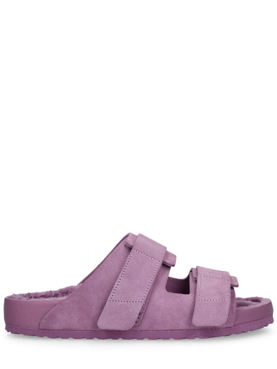 BIRKENSTOCK Tekla: Uji麂皮凉鞋 - 紫色 - men_0 | Luisa Via Roma