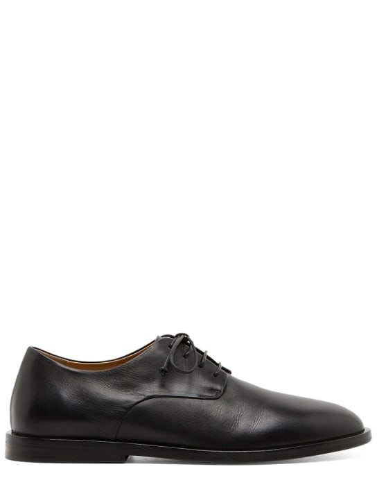 Marsell: Mando leather lace-up shoes - Black - men_0 | Luisa Via Roma