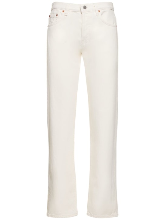 Sporty & Rich: Vintage fit denim jeans - White - women_0 | Luisa Via Roma