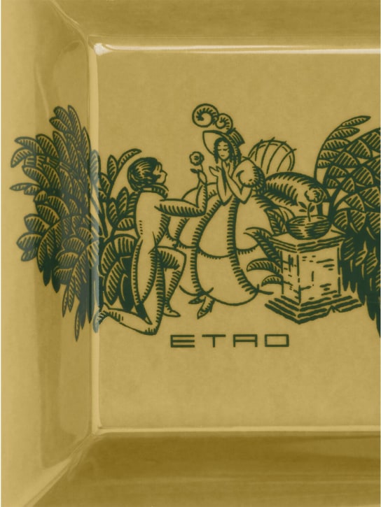 Etro: Bandeja portaobjetos de porcelana - Verde - ecraft_1 | Luisa Via Roma