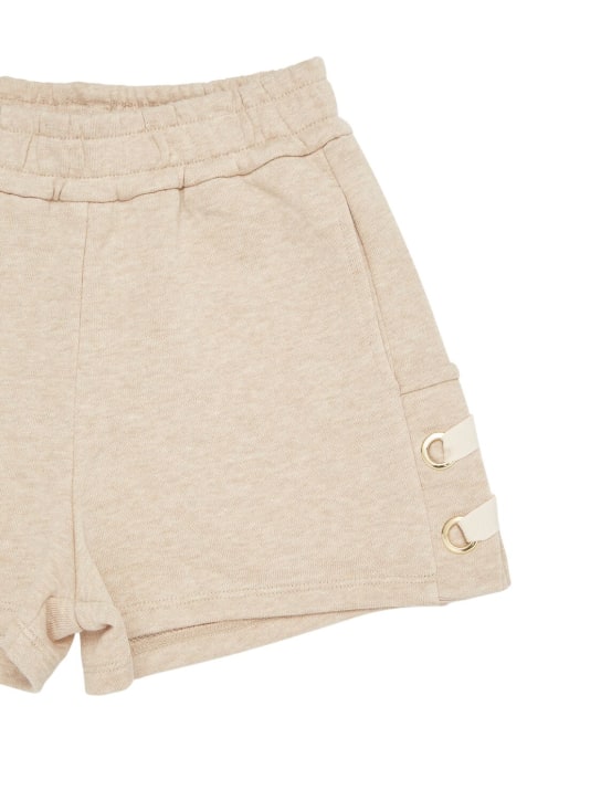Chloé: Shorts in spugna - Beige - kids-girls_1 | Luisa Via Roma