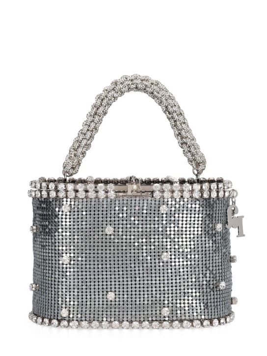 Rosantica: Holli Metal top handle bag - Dark Grey - women_0 | Luisa Via Roma