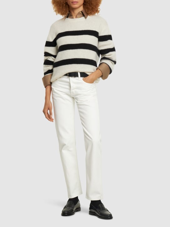 Sporty & Rich: Vintage fit denim jeans - White - women_1 | Luisa Via Roma