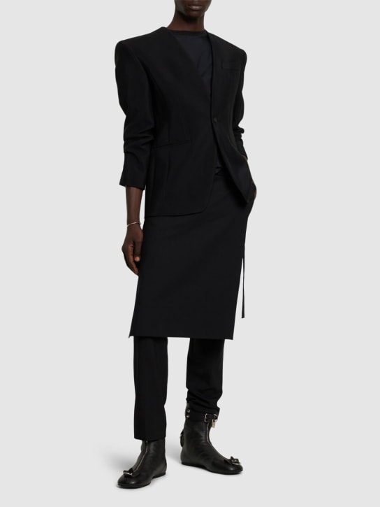 MUGLER: Viscose & wool blazer - Black - men_1 | Luisa Via Roma