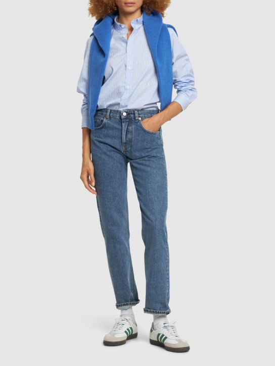 Sporty & Rich: Vintage fit denim jeans - Light Blue - women_1 | Luisa Via Roma