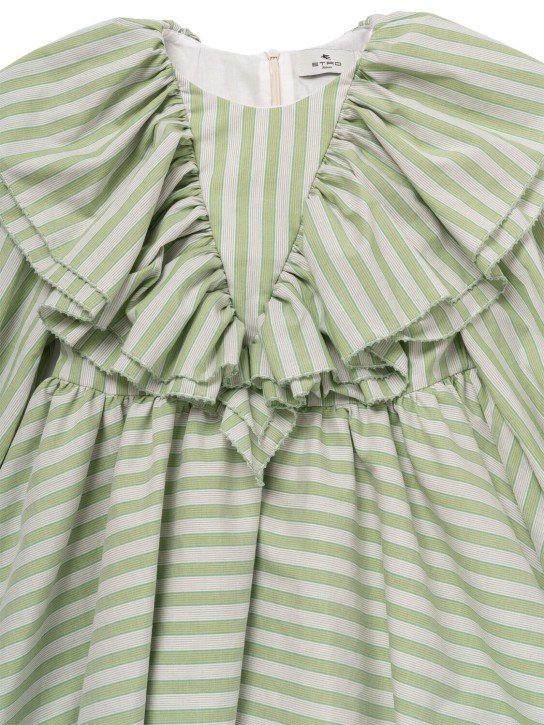 Etro: Anzugkleid aus Baumwolle - Grün - kids-girls_1 | Luisa Via Roma