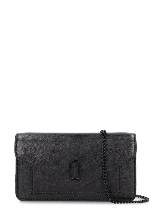 Marc Jacobs: The leather envelope chain wallet - Black - women_0 | Luisa Via Roma