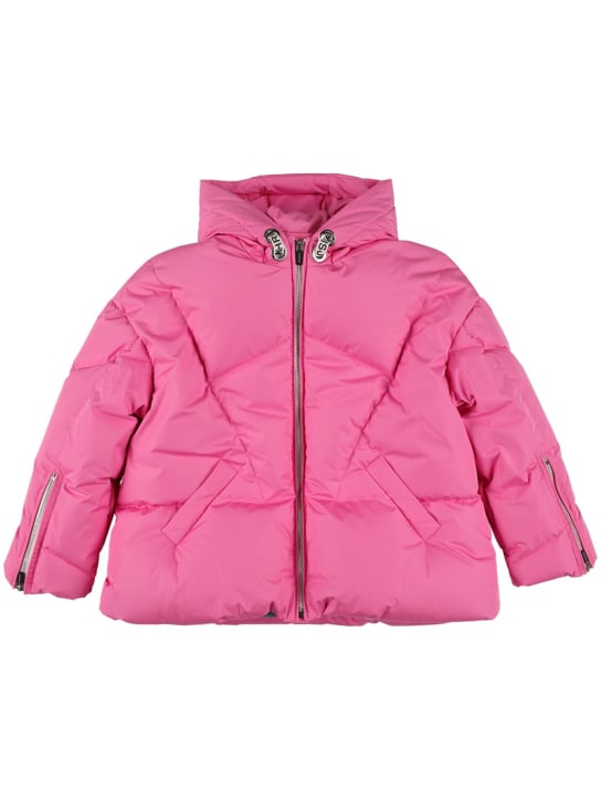 Khrisjoy: Quilted nylon down jacket - Fuchsia - kids-girls_0 | Luisa Via Roma
