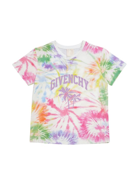 Givenchy: Camiseta de algodón jersey - Multicolor - kids-girls_0 | Luisa Via Roma