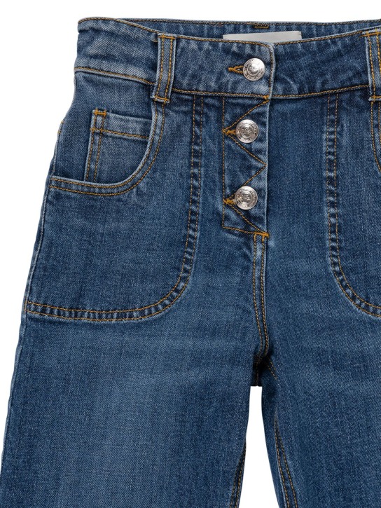 Etro: Jeans flare in denim di cotone - Denim - kids-girls_1 | Luisa Via Roma