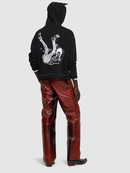 Charles Jeffrey LOVERBOY: LVR Exclusive organic cotton hoodie - Black - men_1 | Luisa Via Roma