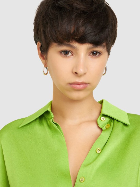 Federica Tosi: Christy hoop earrings - Silver - women_1 | Luisa Via Roma