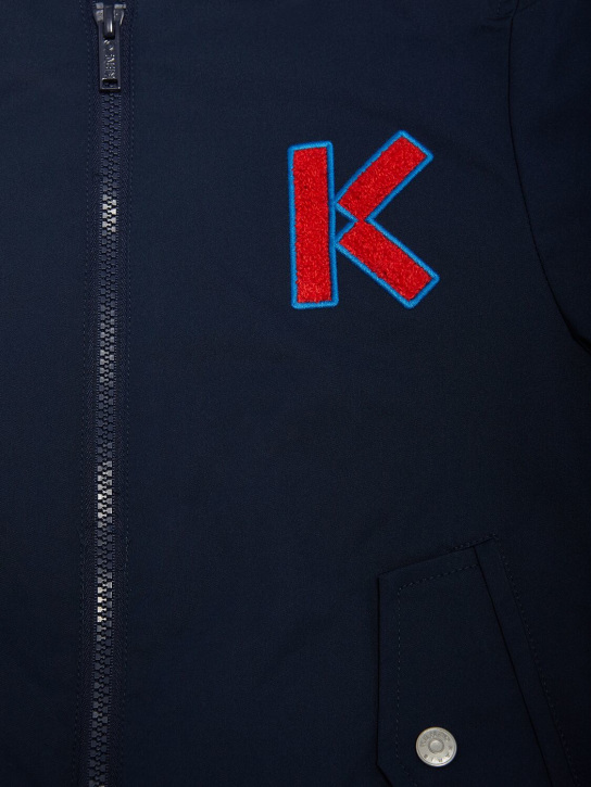 Kenzo Kids: Padded nylon bomber jacket - Navy - kids-girls_1 | Luisa Via Roma