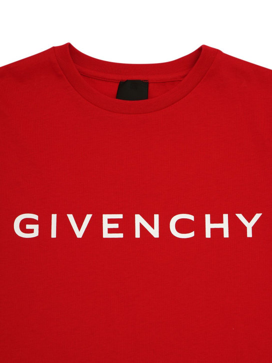 Givenchy: Cotton jersey t-shirt - Red - kids-girls_1 | Luisa Via Roma