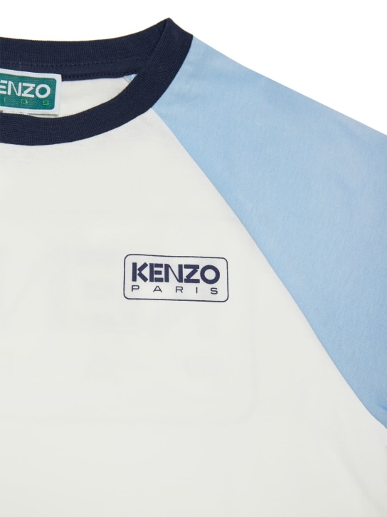 Kenzo Kids: T-shirt en jersey de coton - Blanc - kids-boys_1 | Luisa Via Roma