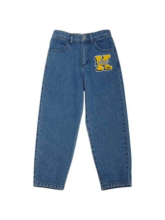 Kenzo Kids: Pantalones de denim de algodón - Denim - kids-girls_0 | Luisa Via Roma