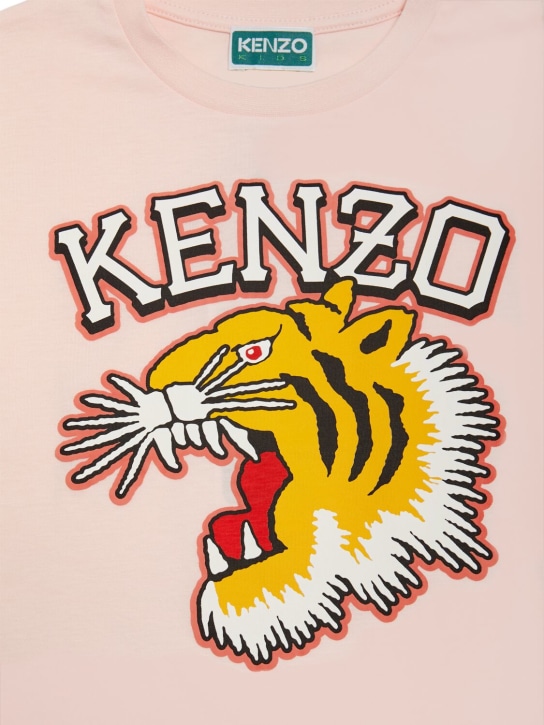 Kenzo Kids: Cotton jersey t-shirt - Pink - kids-girls_1 | Luisa Via Roma