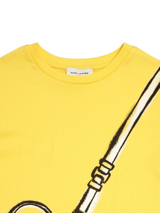 Marc Jacobs: Cotton jersey interlock dress - Yellow - kids-girls_1 | Luisa Via Roma