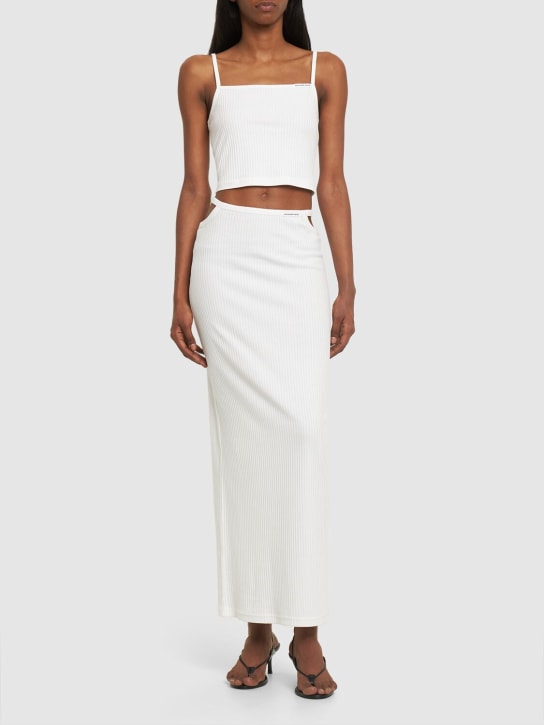 Alexander Wang: Cotton maxi skirt - White - women_1 | Luisa Via Roma