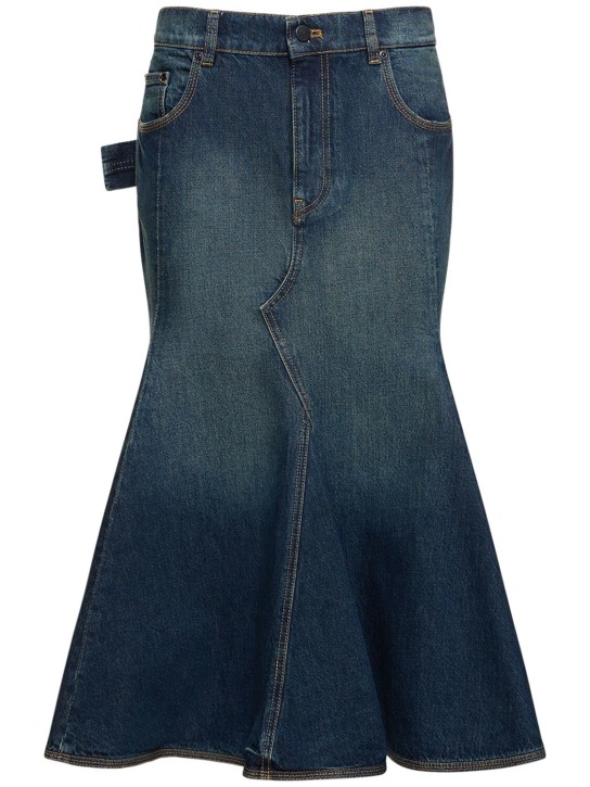 Marc Jacobs: Paneled Signature denim skirt - Blue - women_0 | Luisa Via Roma